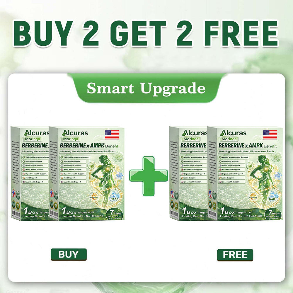 🌟 Alcuras™ Moringa x Berberine x AMPK 8-Benefit Slimming & Metabolic Nano Microneedle Patch us Just once a day Visible changes in 7 days For obesity, loose skin, diabetes, sleep apnea, joint issues, and more